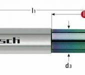 Karnasch VHM-hoekradiusfrees, 2-snijder, lang, NHC-7000 coating voor aluminium