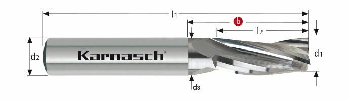 Karnasch VHM-finishfrees lang HSC/HPC Ø10,0 mm rechtsspirale rechtssnijdend Art: 3062341000