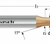 Karnasch VHM-frees, 4-snijder, Rockwell Cutter, kort, HXC-Nano³-coating