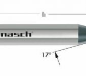 Karnasch VHM-Micro-Radiusfrees, 2-snijder, opname vanaf Ø3mm, DCC 0318 Diamant-coating voor grafiet en zirkonium