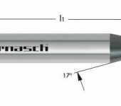Karnasch VHM-Micro-Radiusfrees, 2-snijder, opname Ø4mm, DCC 0318 Diamant-coating voor grafiet en zirkonium