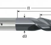 Karnasch VHM-ruwfrees met hoekfase, 3-/4-snijder, DCC 0318 Diamant-coating voor grafiet