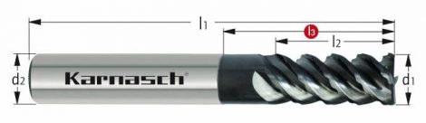 Karnasch VHM ruwfrees binnen, meersnijder, INOX-F ² coating voor exotische materialen