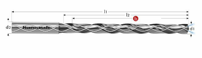 Karnasch VHM-boor met binnenkoeling Ø9,9 / boordiepte=80, Cyl. opname, DVC-X2-coating Art: 2204060990080 BESTSELLER