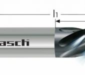 Karnasch VHM frees type VRK met binnenkoeling, voor braamvrij frezen van vezelversterkt kunststof, DCC031 diamantcoating