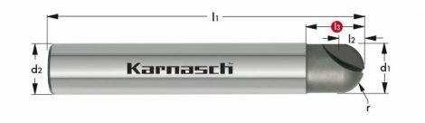 Karnasch CVD-Radiusfrees, 2-snijder, extra kort, voor composites