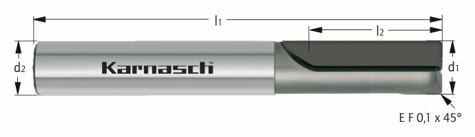 Karnasch CVD-freesopname, extra kort Ø12,0 / L2=20 / Z=2 Art: 296525120020 BESTSELLER