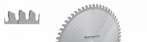 Karnasch HM cirkelzaagblad voor platen deling, holle tand, Dach-Flach negativ