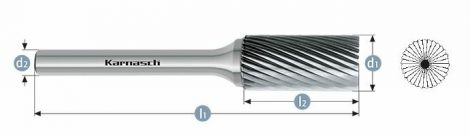 Karnasch HM freesstift ongecoat Type ZYB/HP-2