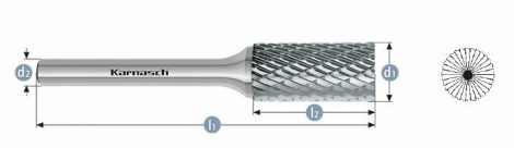 Karnasch HM freesstift ongecoat Type ZYB/HP-3 BESTSELLER