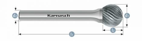 Karnasch HM freesstift ongecoat Type KUD/HP-2