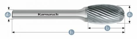 Karnasch HM freesstift ongecoat Type TRE/HP-2