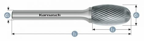 Karnasch HM freesstift ongecoat Type TRE/HP-5