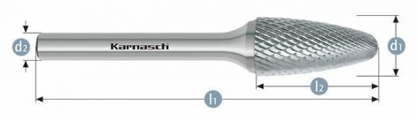 Karnasch HM freesstift ongecoat Type RBF/HP-4