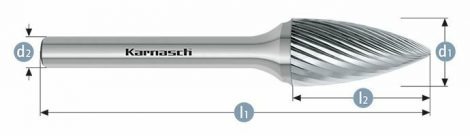 Karnasch HM freesstift ongecoat Type SPG/HP-2