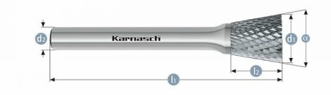 Karnasch HM freesstift ongecoat Type WKN/HP-4