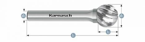 Karnasch HM freesstift ongecoat Type KUD/HP-9
