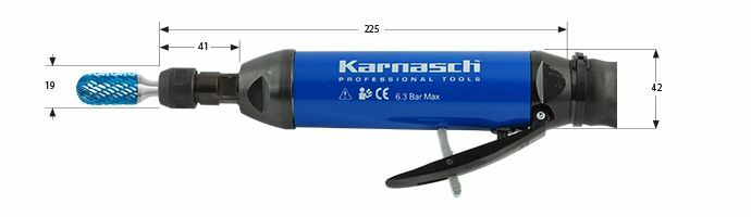 Karnasch Profi-Luchtdrukslijper type: KAM16LR voor freesstiften met opname Ø6,0mm Art: 114712 BESTSELLER