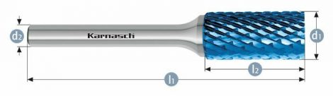 Karnasch HM freesstift Blue-Tec gecoat ZYA/HP-6