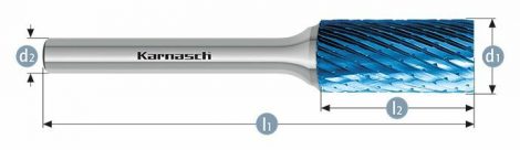 Karnasch HM freesstift Blue-Tec gecoat ZYA/HP-1