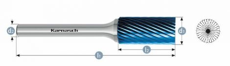 Karnasch HM freesstift Blue-Tec gecoat ZYB/HP-2