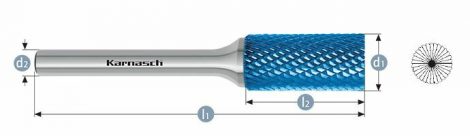 Karnasch HM freesstift Blue-Tec gecoat ZYB/HP-4