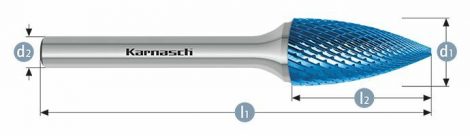 Karnasch HM freesstift Blue-Tec gecoat SPG/HP-4