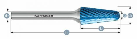 Karnasch HM freesstift Blue-Tec gecoat KEL/HP-1