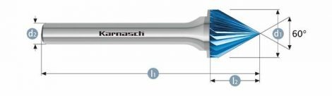 Karnasch HM freesstift Blue-Tec gecoat KSJ/HP-2