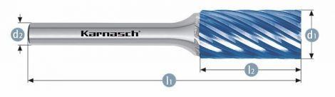 Karnasch HM freesstift Blue-Tec gecoat ZYA/HP-9