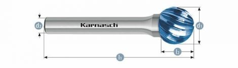 Karnasch HM freesstift Blue-Tec gecoat KUD/HP-9