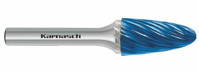 Karnasch HM freesstift Blue-Tec gecoat RBF/ HP-9 d1= 10 / l2= 20 / d2= 6 / l1= 65mm Art: 116036020