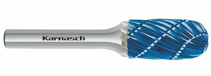 Karnasch HM freesstift Blue-Tec gecoat WRC/ HP-8 d1= 12 / l2= 25 / d2= 6 / l1= 70mm Art: 116043025