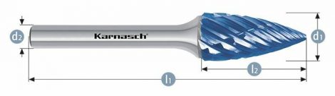 Karnasch HM freesstift Blue-Tec gecoat SPG/HP-8