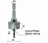 Karnasch HM gatenzaag Extra Easy-Cut 3, snedediepte 8mm met opname, centreerboor en uitwerpveer