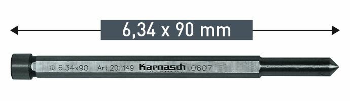 Karnasch uitwerpstift 6,34x90mm - VPE 2 stuks Art: 201149