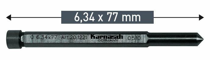 Karnasch uitwerpstift 6,34x77mm - VPE 2 stuks Art: 201221