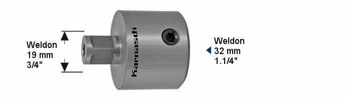 Karnasch Adapter Weldon 19 op 32 boring 7,98mm Art: 201386