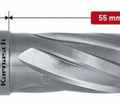 Karnasch HSS-XE kernboor Silver-Line Rail55, snijdiepte 55mm, Weldonopname 19mm