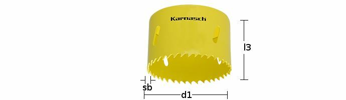 Karnasch Bi-Metall Cobalt 8% gatenzaag snijdiepte 38mm Ø19mm Art: 201500019 BESTSELLER