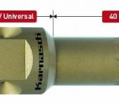 Karnasch HM kernboor Hard-Line40, snijdiepte 40 mm, Nitto/Uni-opname 19 mm