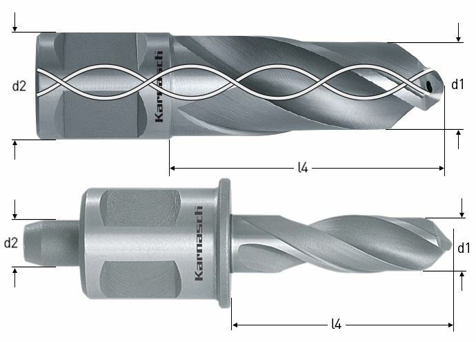 Karnasch HSS-XE spiraalboor Weldonopname 19 mm, snijdiepte 30 mm, Drill-Line 30 Ø8mm Art: 201710008