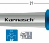 Karnasch HSS-XE verzinker 60°, met Morse konus opname, Blue-Tec gecoat