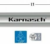 Karnasch HSS-XE verzinker 120°, 3-vlaksopname, Blue-Tec gecoat