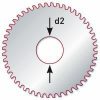 Karnasch cirkelzaagopname aan voorzijde d2/d3=8-10 mm L1=80 mm Art: 561000810