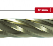 Karnasch HSS-XE kernboor Gold-Line80, snijdiepte 80 mm, Weldon-opname 19mm