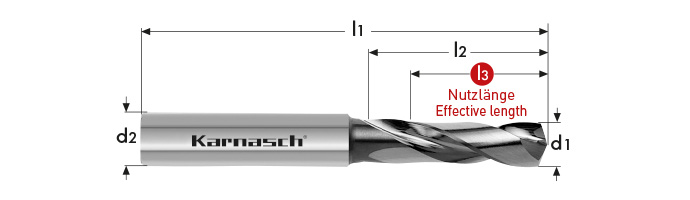 Karnasch VHM-Boor zonder binnenkoeling "VALUE TOOL" Ø11,7 / boordiepte= 56, cyl. opname, TM-8 Art: 2208021170056