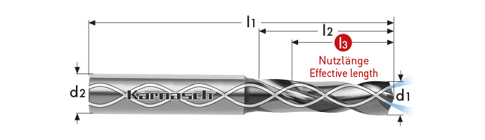 Karnasch VHM-Boor met binnenkoeling "VALUE TOOL" Ø6,7 / boordiepte= 43, cyl. opname, TM-8 Art: 2208060670043