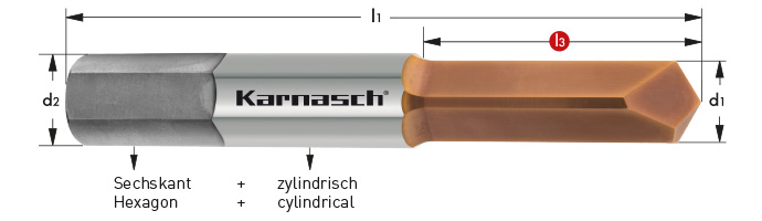 Karnasch VHM tapverwijderingsboor 8,50mm, gecoat, voor schroefdraad - M10 Art: 201860060
