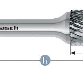 Karnasch VALUETOOL HM freesstift ongecoat type ZYA/ HP-3 d1=12,0 / l2=25 / d2=6 / l1=70mm DIN-NORM Art: 113001108